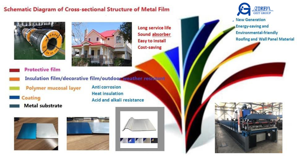 Anti dripping felt metal roofing sheet